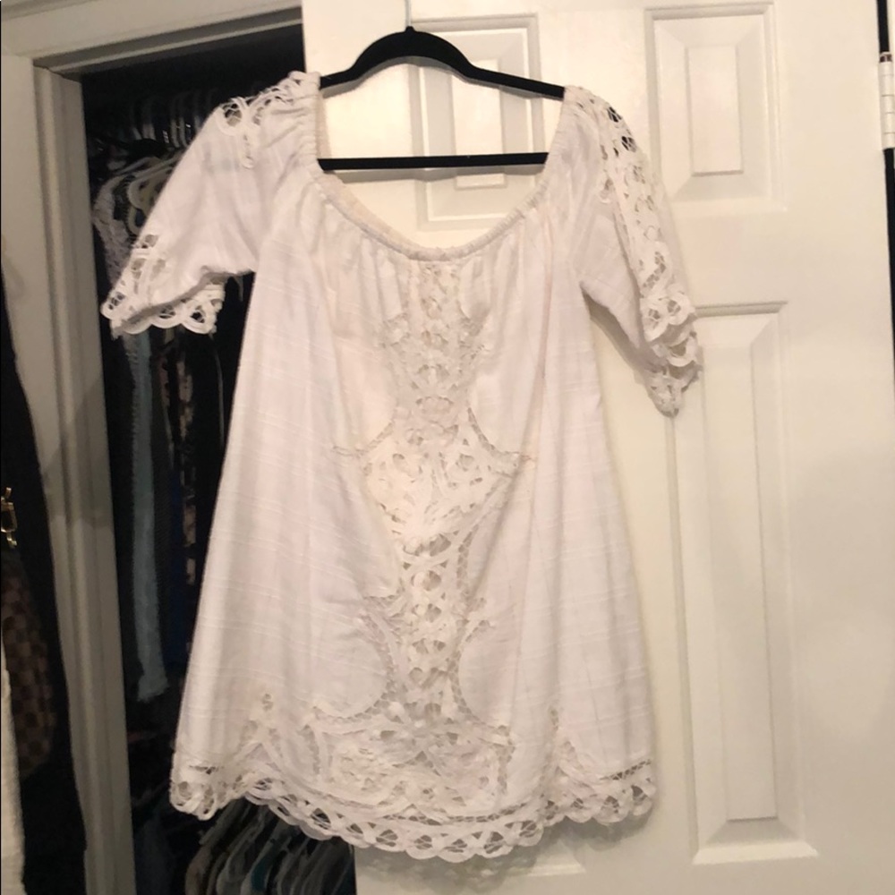Free people off the shoulder short sleeve dress